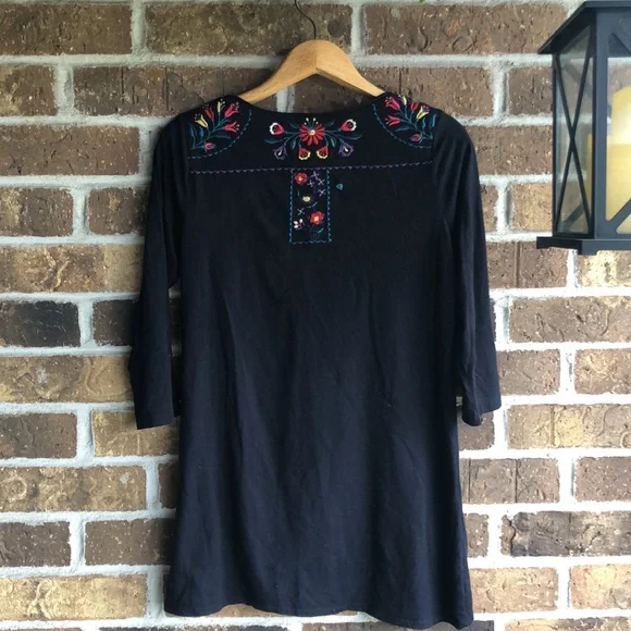Johnny Was embroidered shirt dress blouse tunic - Picture 4 of 5